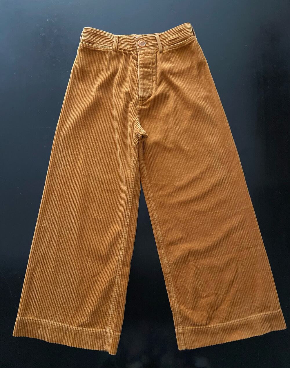 EMERSON THORPE 'Ryan' Button-Fly Corduroy Wide Leg Pants sz 2